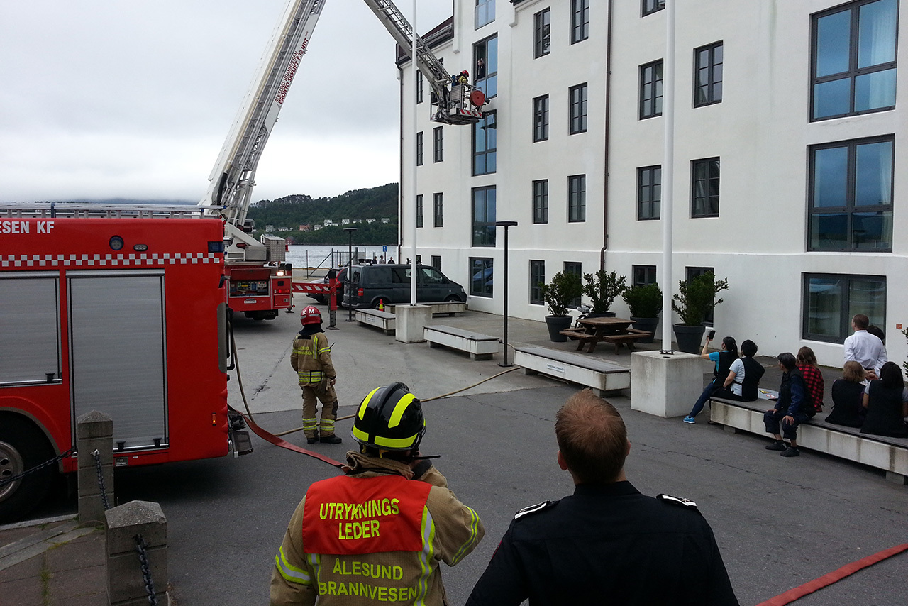 Brannøvelse i Ålesund